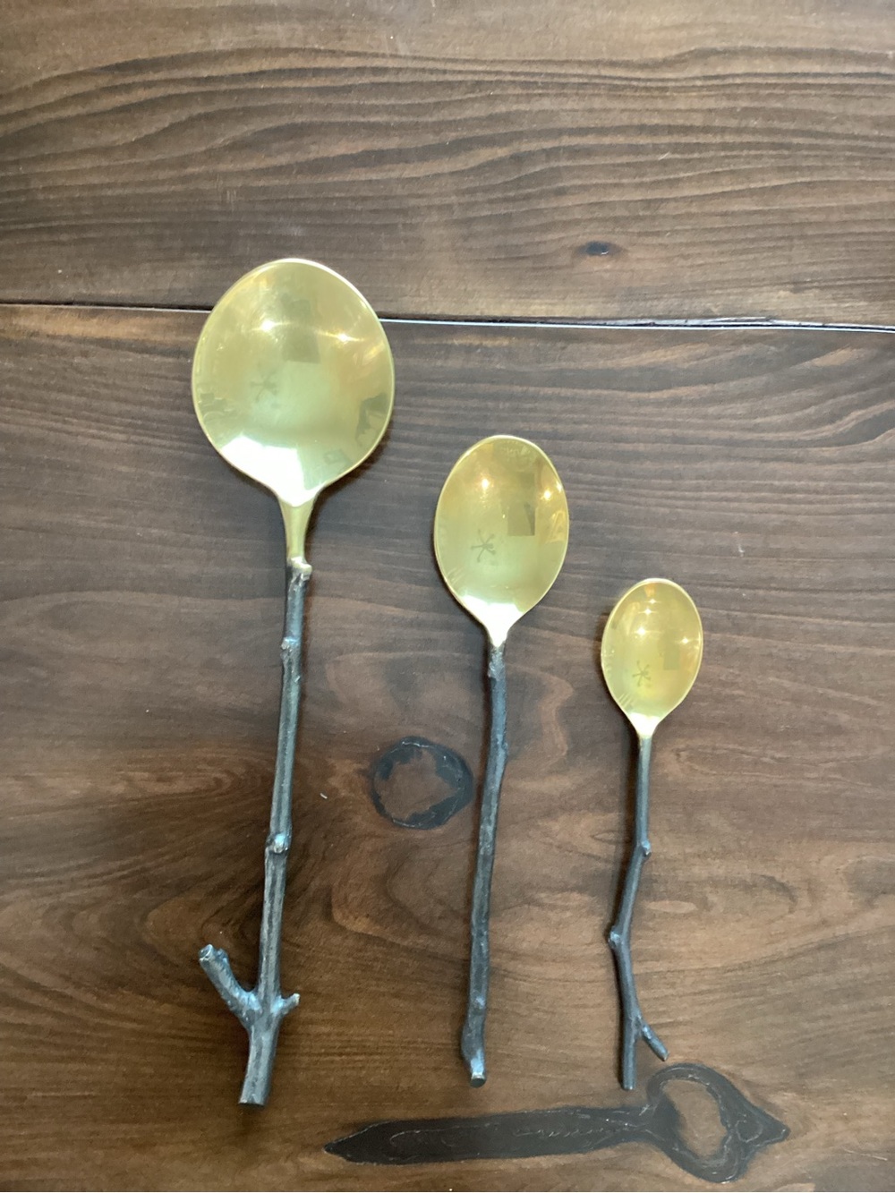 Pottery Barn Gold & Black Twig-Handle Flatware Set - Picture 2 of 3